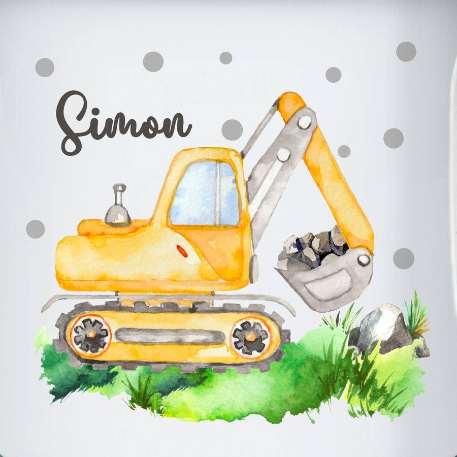 Shirtracer Bagger Baggerfahrer Geschenk: T-Shirt Turnbeutel Shirtracer