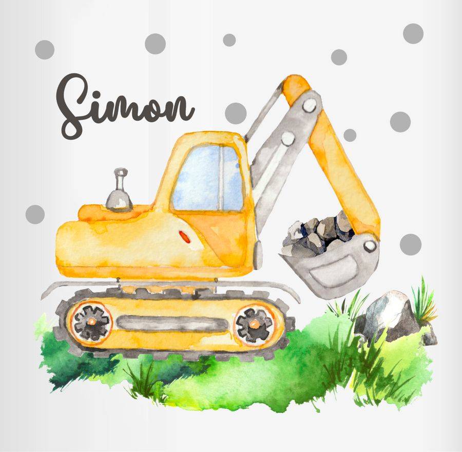 Shirtracer Bagger Baggerfahrer Geschenk: T-Shirt Turnbeutel Shirtracer