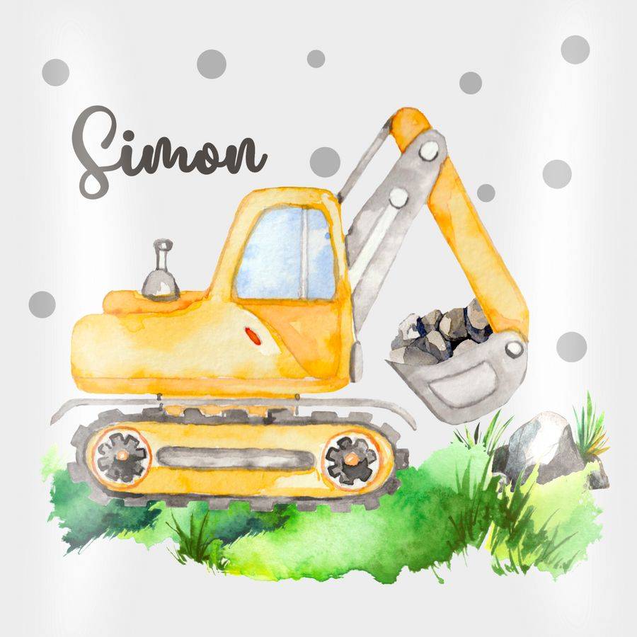 Shirtracer Bagger Baggerfahrer Geschenk: T-Shirt Turnbeutel Shirtracer