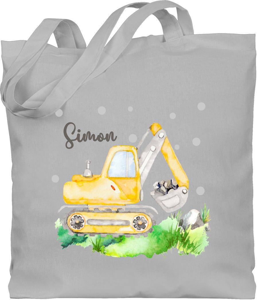 Shirtracer Bagger Baggerfahrer Geschenk: T-Shirt Turnbeutel Shirtracer