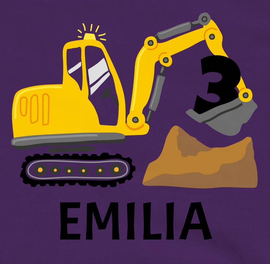 Shirtracer Bagger Mit Name Zum Dritten: Tshirt Turnbeutel Shirtracer