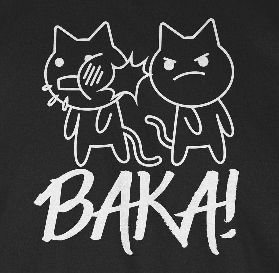 Shirtracer Baka! Mit Katzen - Weiß Shirts & Mehr Shirtracer