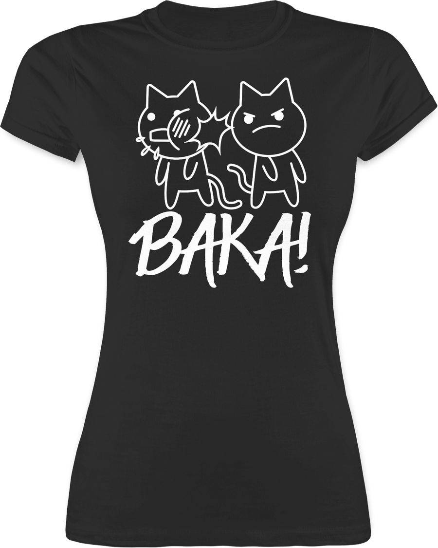 Shirtracer Baka! mit Katzen - weiß Shirts & Mehr Shirtracer