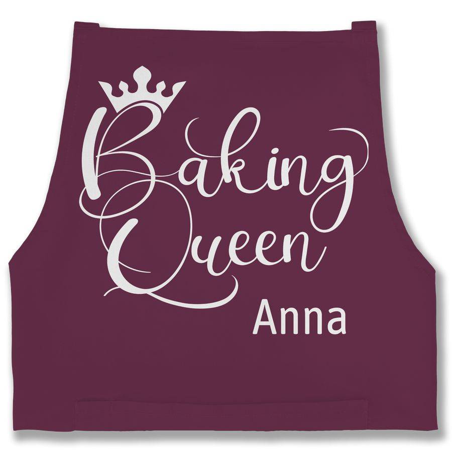 Shirtracer Baking Queen mit Name - Geschenk Mama Oma Geburtstag Weihnachten Muttertag Backe Shirtracer