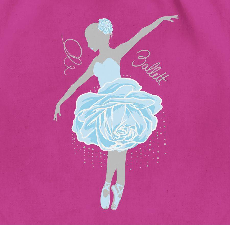 Shirtracer Ballerina - Grau/blau: T-Shirt Gym Bag Shirtracer