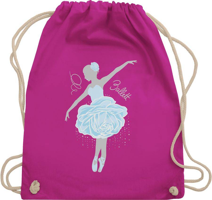 Shirtracer Ballerina - grau/blau: T-Shirt Gym Bag Shirtracer