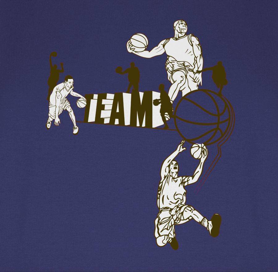 Shirtracer Basketball Team: Tshirt Turnbeutel Shirtracer