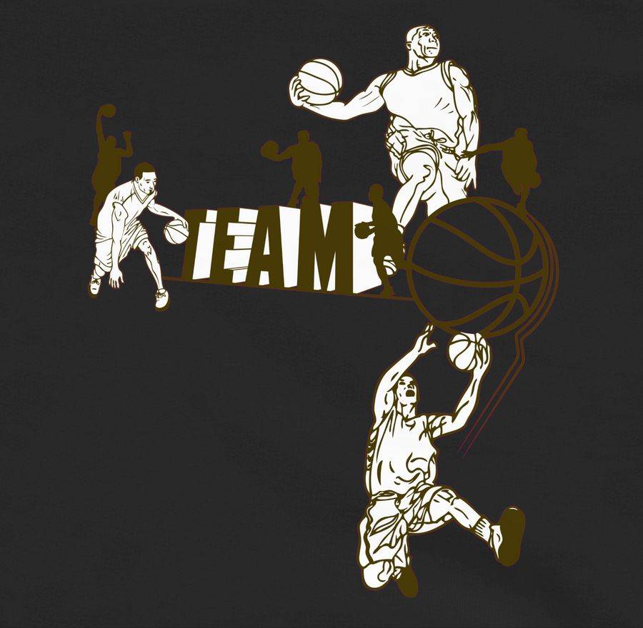 Shirtracer Basketball Team: Tshirt Turnbeutel Shirtracer