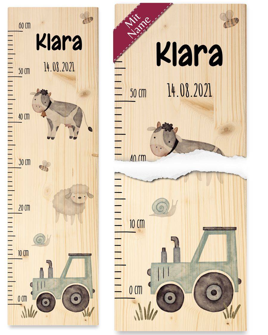 Shirtracer Bauernhof Mit Tieren Traktor Name Und Datum Geschenk Landwirtschaft Bauern Kinde Shirtracer