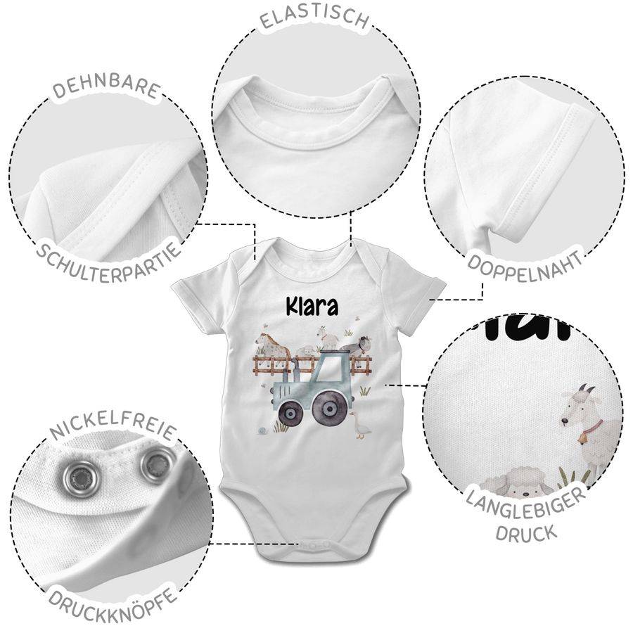 Shirtracer Bauernhof Traktor Tiere Mit Namen Landwirtschaftlicher Tiermotiv Bauernhoftieren Shirtracer