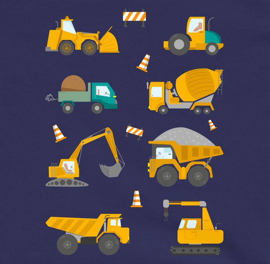 Shirtracer Baustellen Fahrzeuge Shirts & Mehr Shirtracer