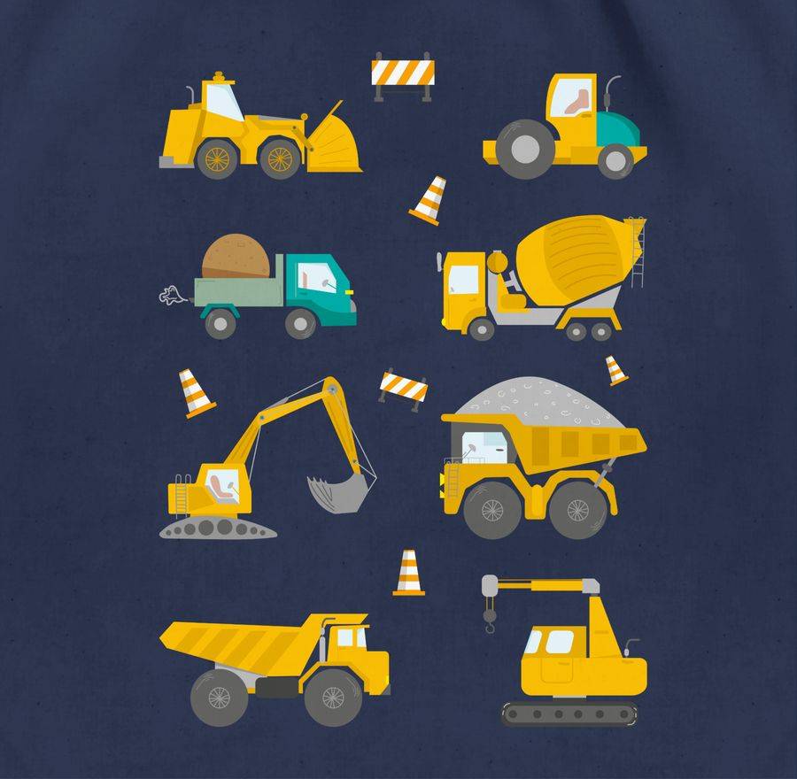 Shirtracer Baustellen Fahrzeuge Shirts & Mehr Shirtracer