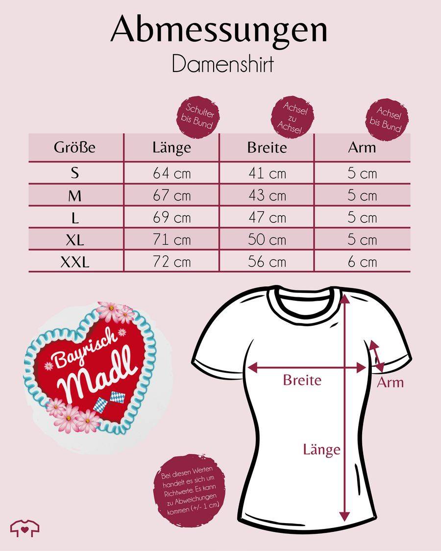 Shirtracer Bayrisch Madl Herz: T-Shirt Gym Bag Shirtracer