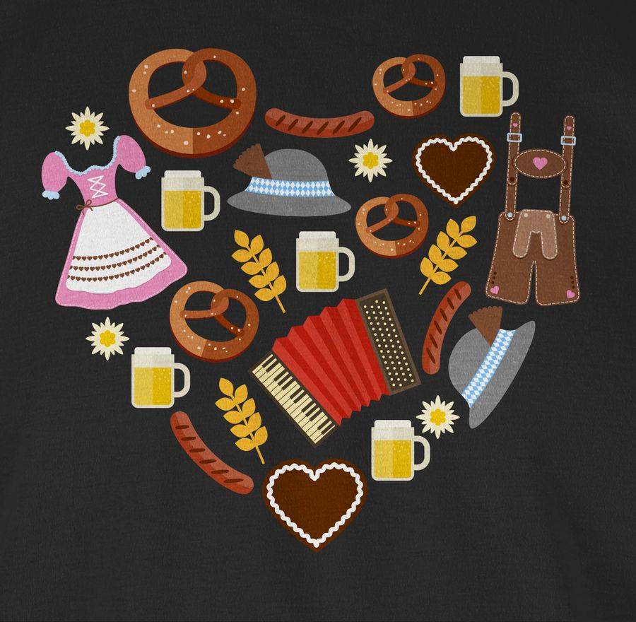 Shirtracer Bayrisches Herz: T-Shirt Rucksack Shirtracer