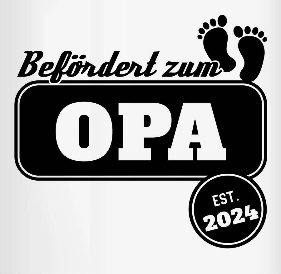 Shirtracer Befördert Zum Opa Est. 2024: Tshirt Gym Bag Shirtracer