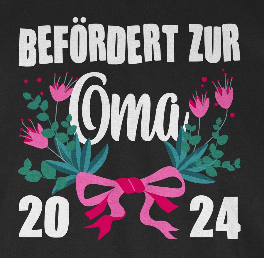 Shirtracer Befördert Zur Oma 2024 Mit Blumen - Weiß: T-Shirt Gym Bag Shirtracer