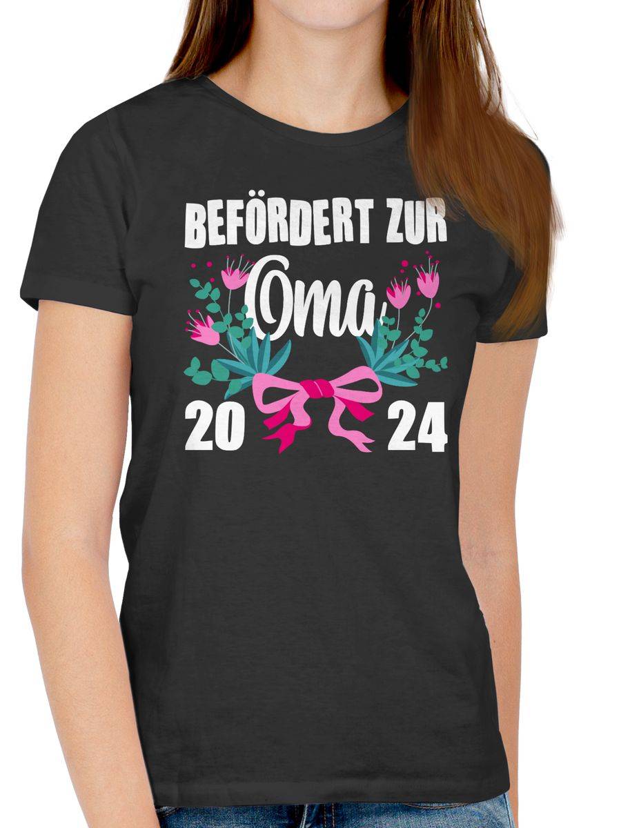 Shirtracer Befördert Zur Oma 2024 Mit Blumen - Weiß: T-Shirt Gym Bag Shirtracer
