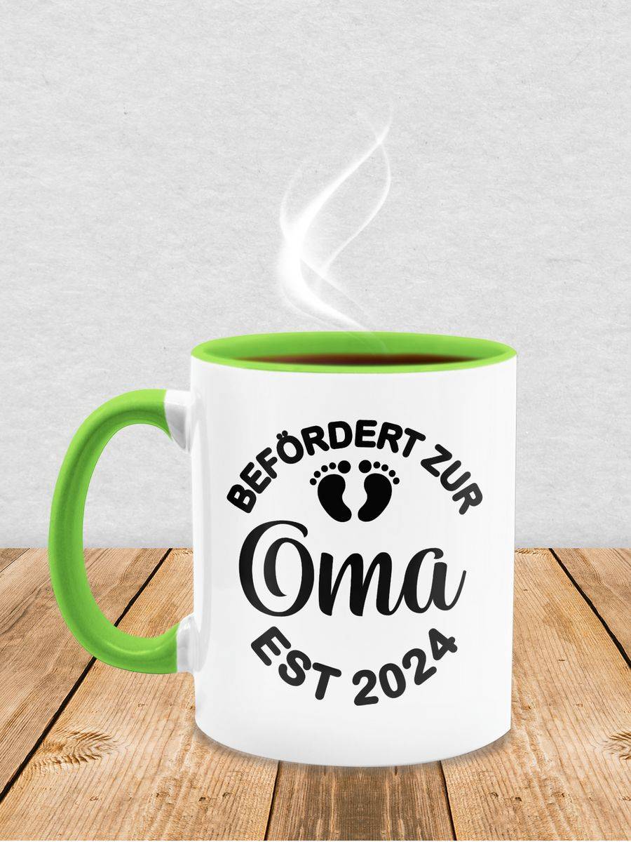Shirtracer Befördert Zur Oma 2024 - Schwarz: Tshirt Turnbeutel Shirtracer