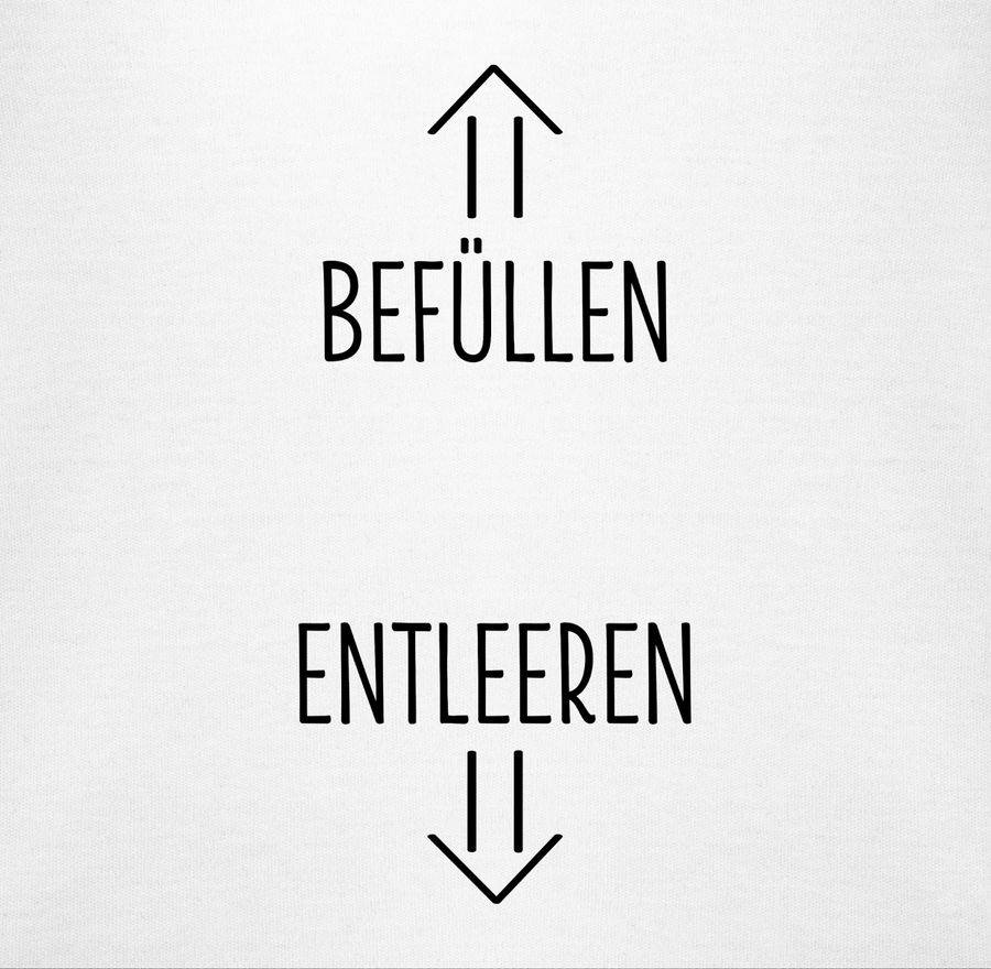 Shirtracer Befüllen Und Entleeren Strampler-Motiv: Tshirt Turnbeutel Shirtracer