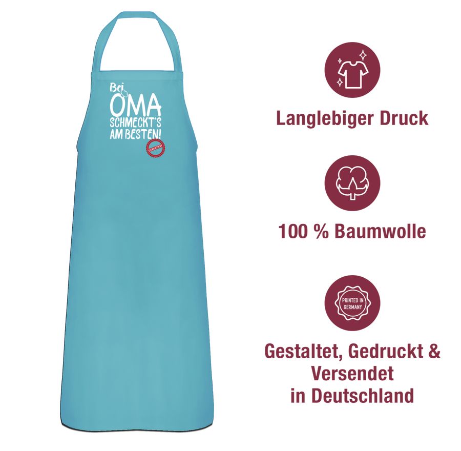 Shirtracer Bei Oma Schmeckt's Am Besten - Weiß: T-Shirt Rucksack Shirtracer