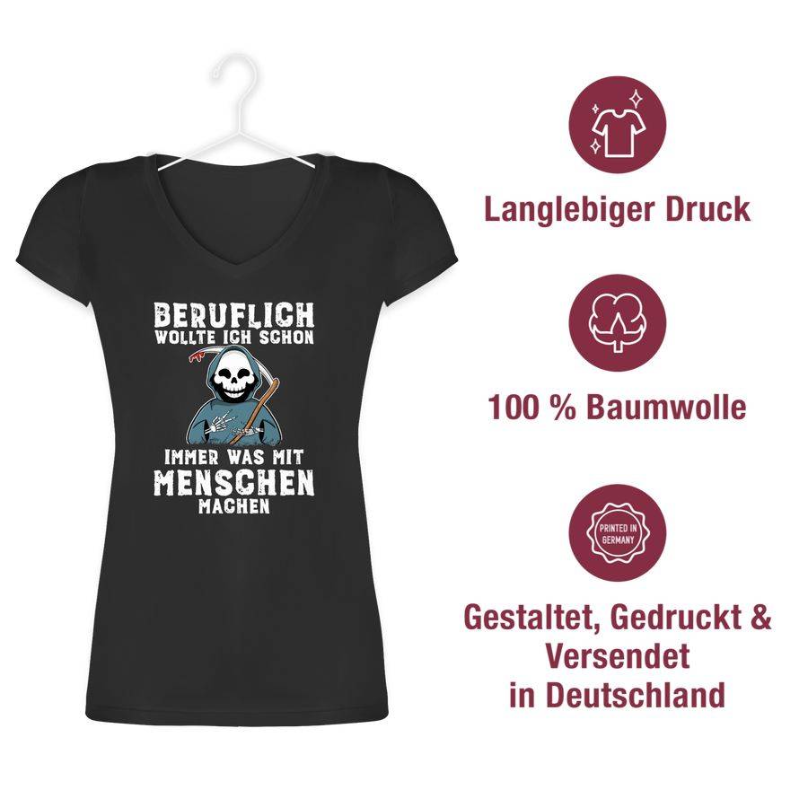 Shirtracer Beruflich Wollte Ich Schon Immer Was Mit Menschen Machen Weiß: Tshirt Rucksack Shirtracer
