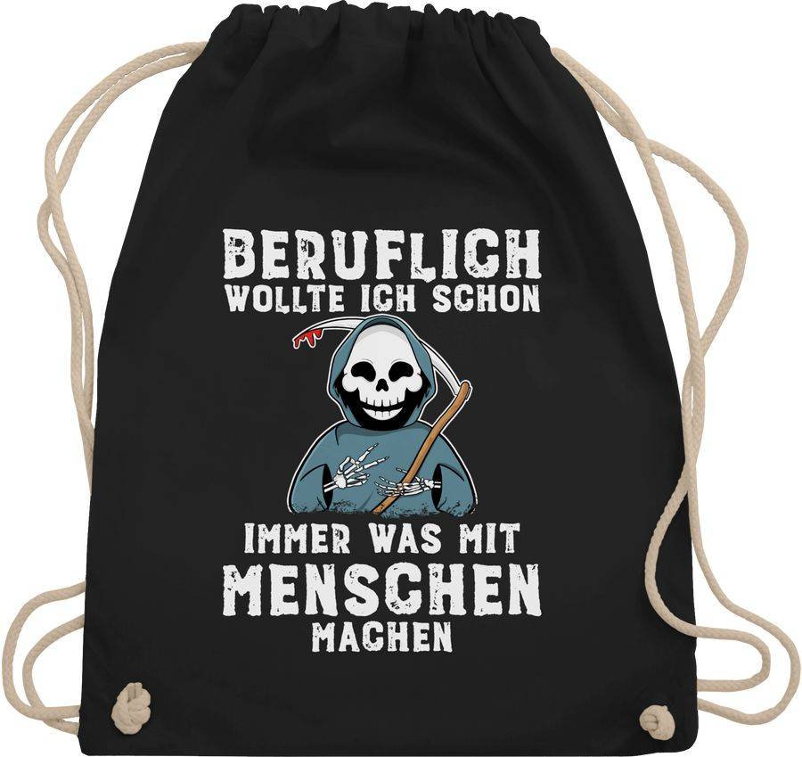 Shirtracer Beruflich wollte ich schon immer was mit Menschen machen weiß: Tshirt Rucksack Shirtracer