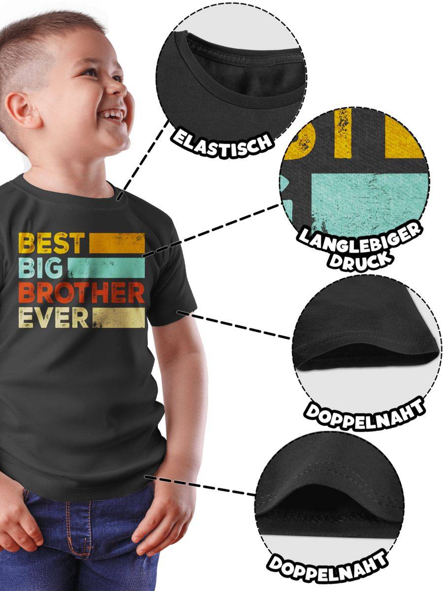 Shirtracer Best Big Brother Ever Bester Großer Bruder Aller Zeiten Geschenk: Tshirt Turnbeu Shirtracer