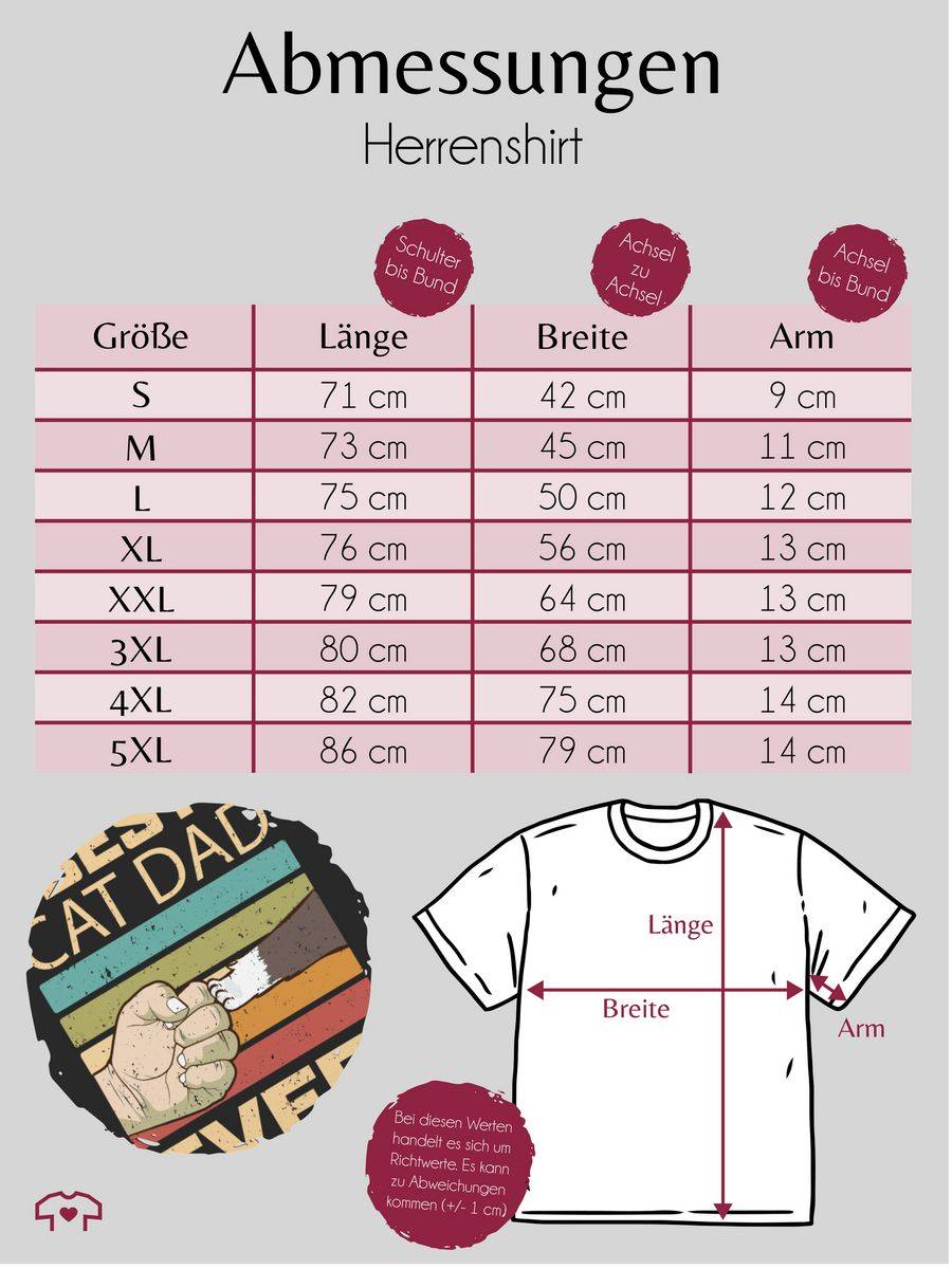 Shirtracer Best Cat Dad Ever - Vintage Beige: T-Shirt Turnbeutel Shirtracer