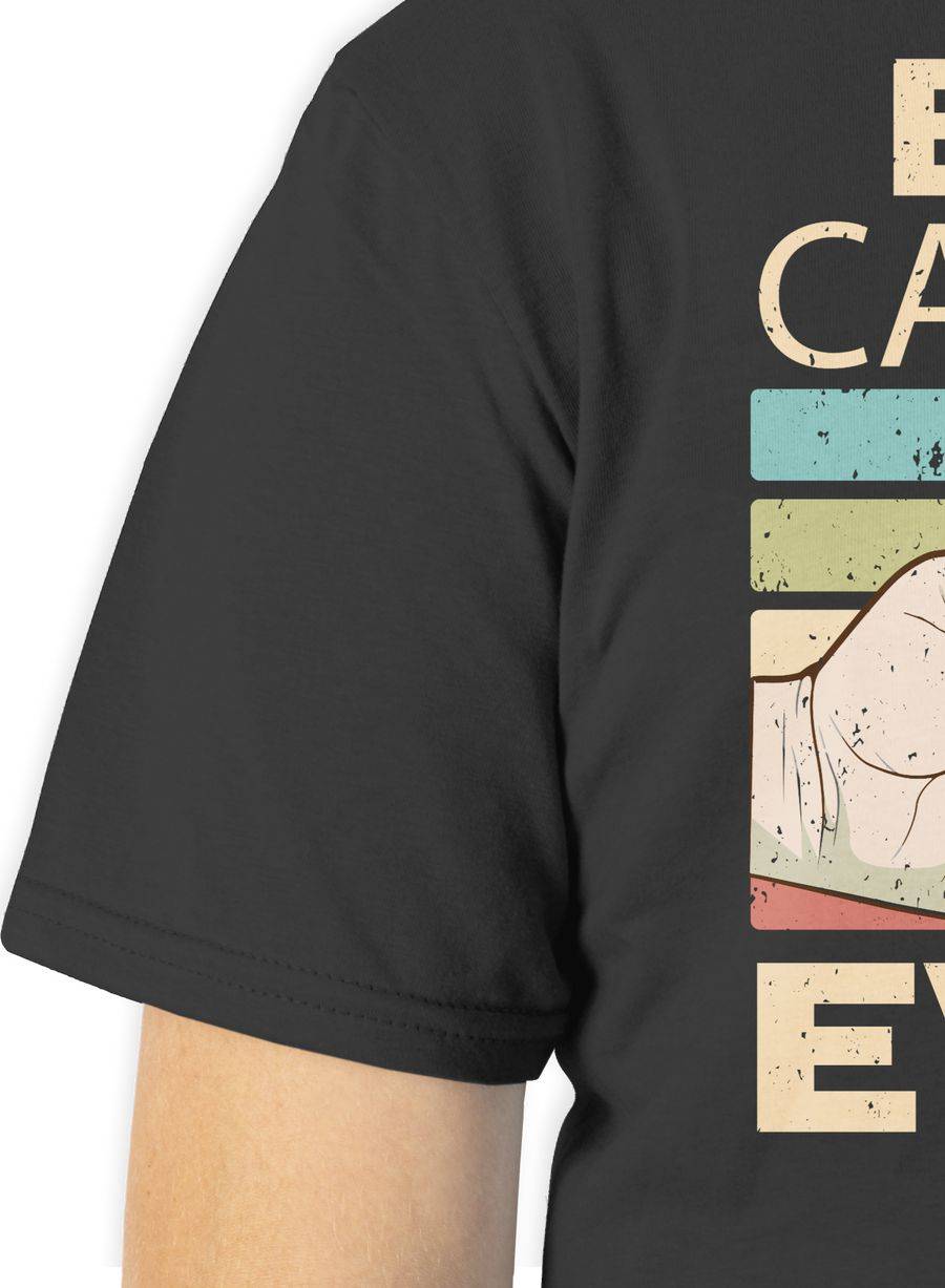 Shirtracer Best Cat Dad Ever - Vintage Beige: T-Shirt Turnbeutel Shirtracer