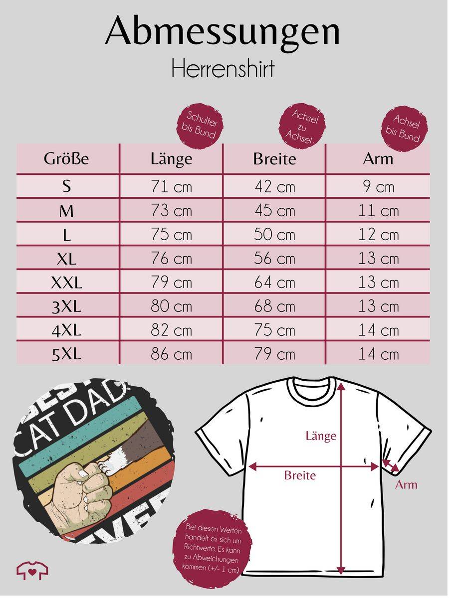 Shirtracer Best Cat Dad Ever - Vintage Weiß: T-Shirt Turnbeutel Shirtracer