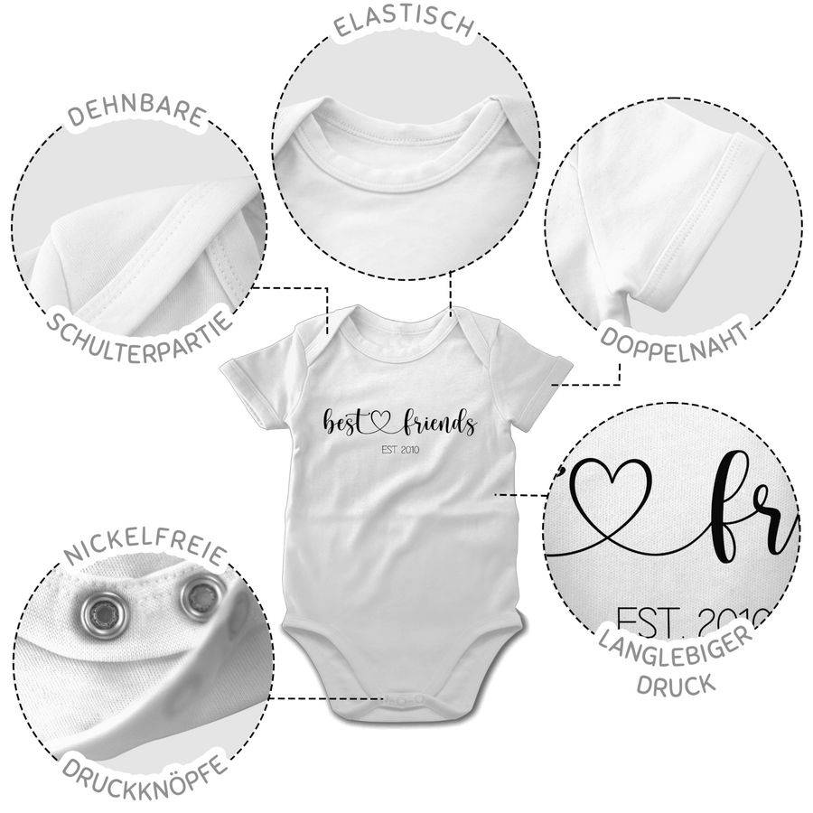 Shirtracer Best Friends Est - Jahreszahl Beste Freunde - BFF Freundschaft Best Friend Gesch Shirtracer