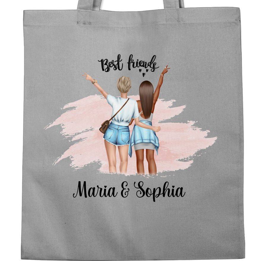 Shirtracer Best Friends Hände Peace Mit Name Freundinnen: T-Shirt Rucksack Shirtracer
