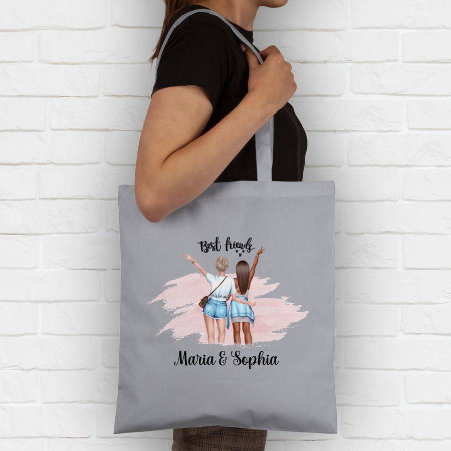Shirtracer Best Friends Hände Peace Mit Name Freundinnen: T-Shirt Rucksack Shirtracer