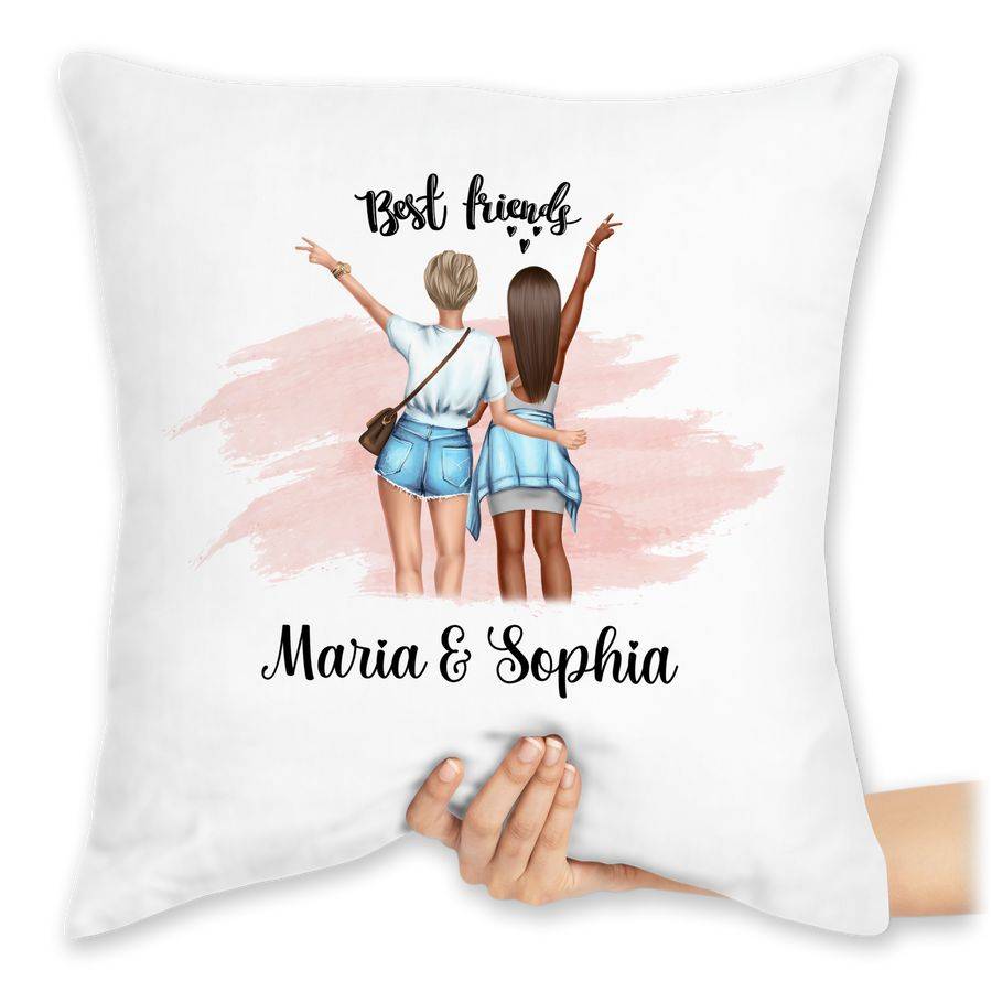 Shirtracer Best friends Hände Peace mit Name Freundinnen: T-Shirt Rucksack Shirtracer