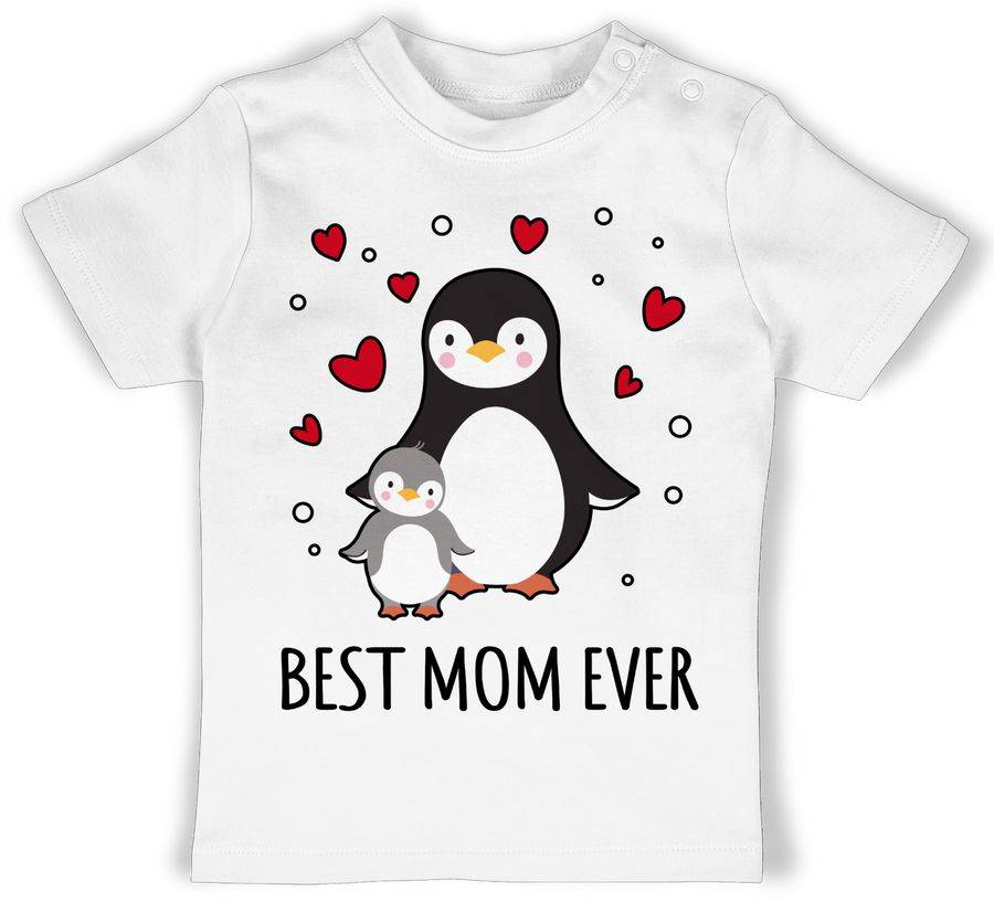 Shirtracer Best Mom ever - Pinguine: T-Shirt Turnbeutel Shirtracer