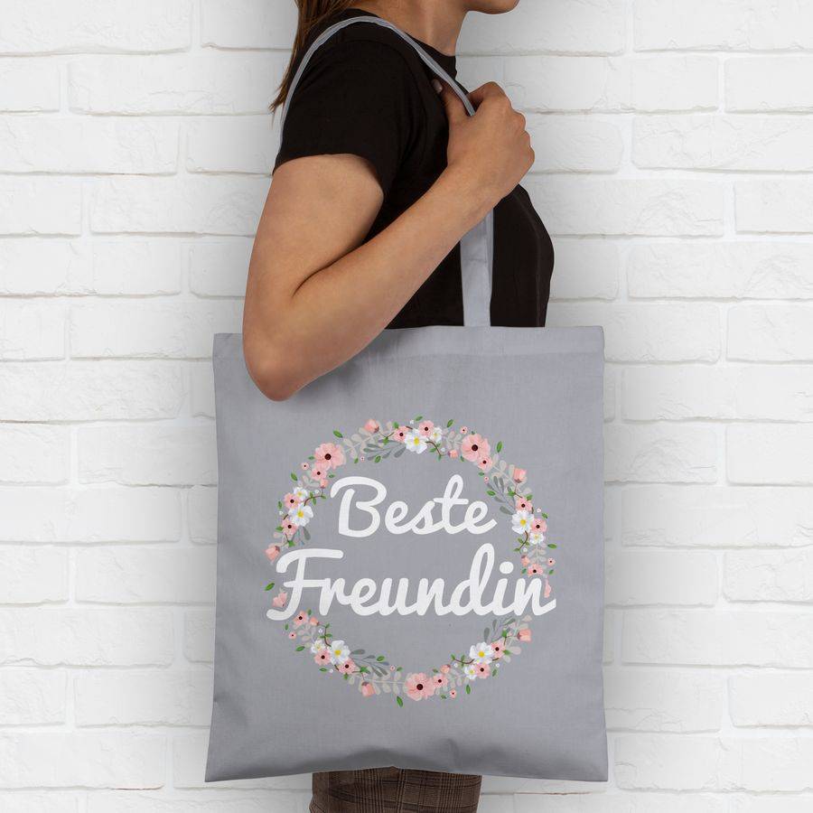 Shirtracer Beste Freundin Blumenkranz: Tshirt Turnbeutel Shirtracer