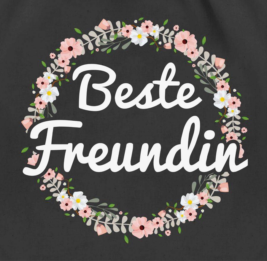 Shirtracer Beste Freundin Blumenkranz: Tshirt Turnbeutel Shirtracer