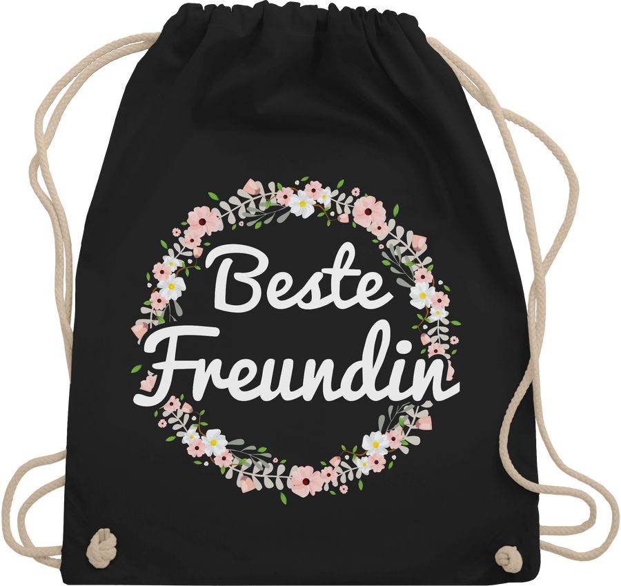 Shirtracer Beste Freundin Blumenkranz: Tshirt Turnbeutel Shirtracer