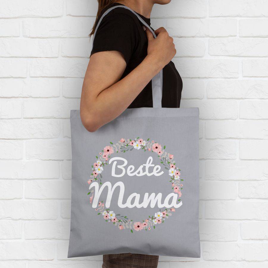 Shirtracer Beste Mama Blumenkranz: T-Shirt Gym Bag Shirtracer
