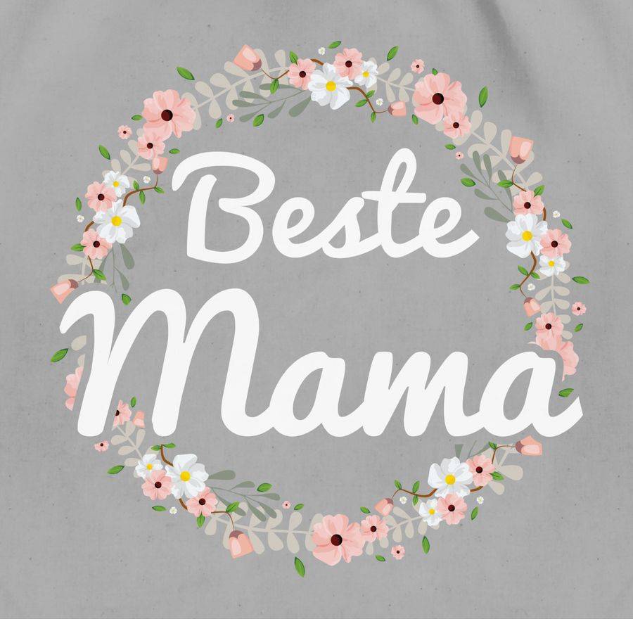 Shirtracer Beste Mama Blumenkranz: T-Shirt Gym Bag Shirtracer