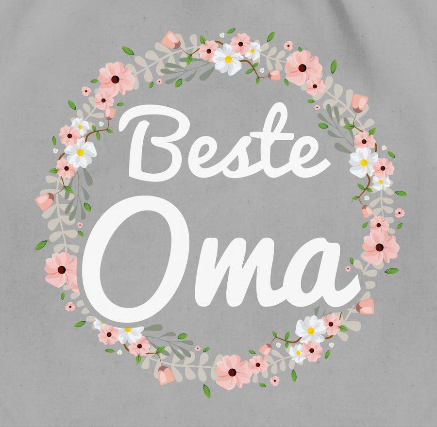 Shirtracer Beste Oma Blumenkranz: Tshirt Turnbeutel Shirtracer