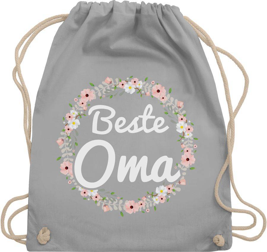 Shirtracer Beste Oma Blumenkranz: Tshirt Turnbeutel Shirtracer