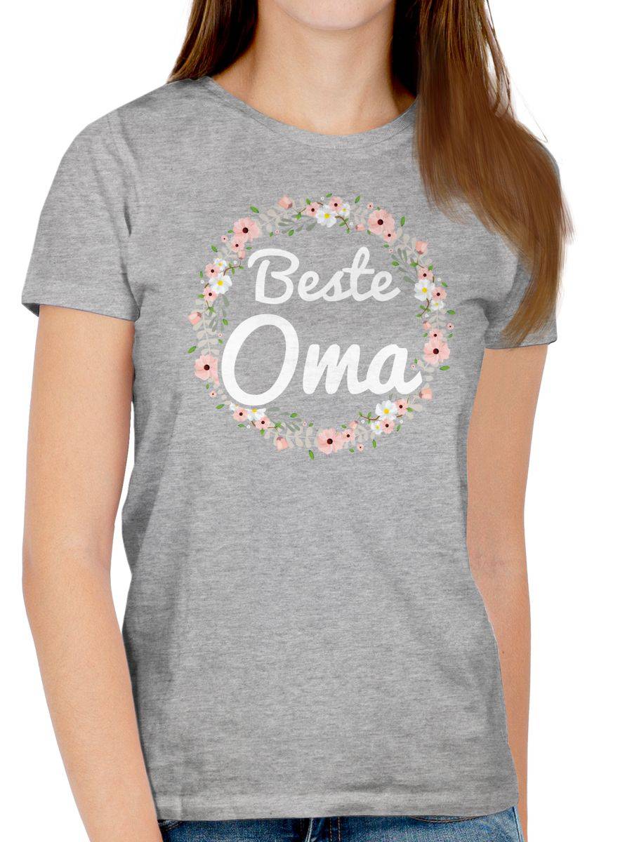 Shirtracer Beste Oma Blumenkranz: Tshirt Turnbeutel Shirtracer