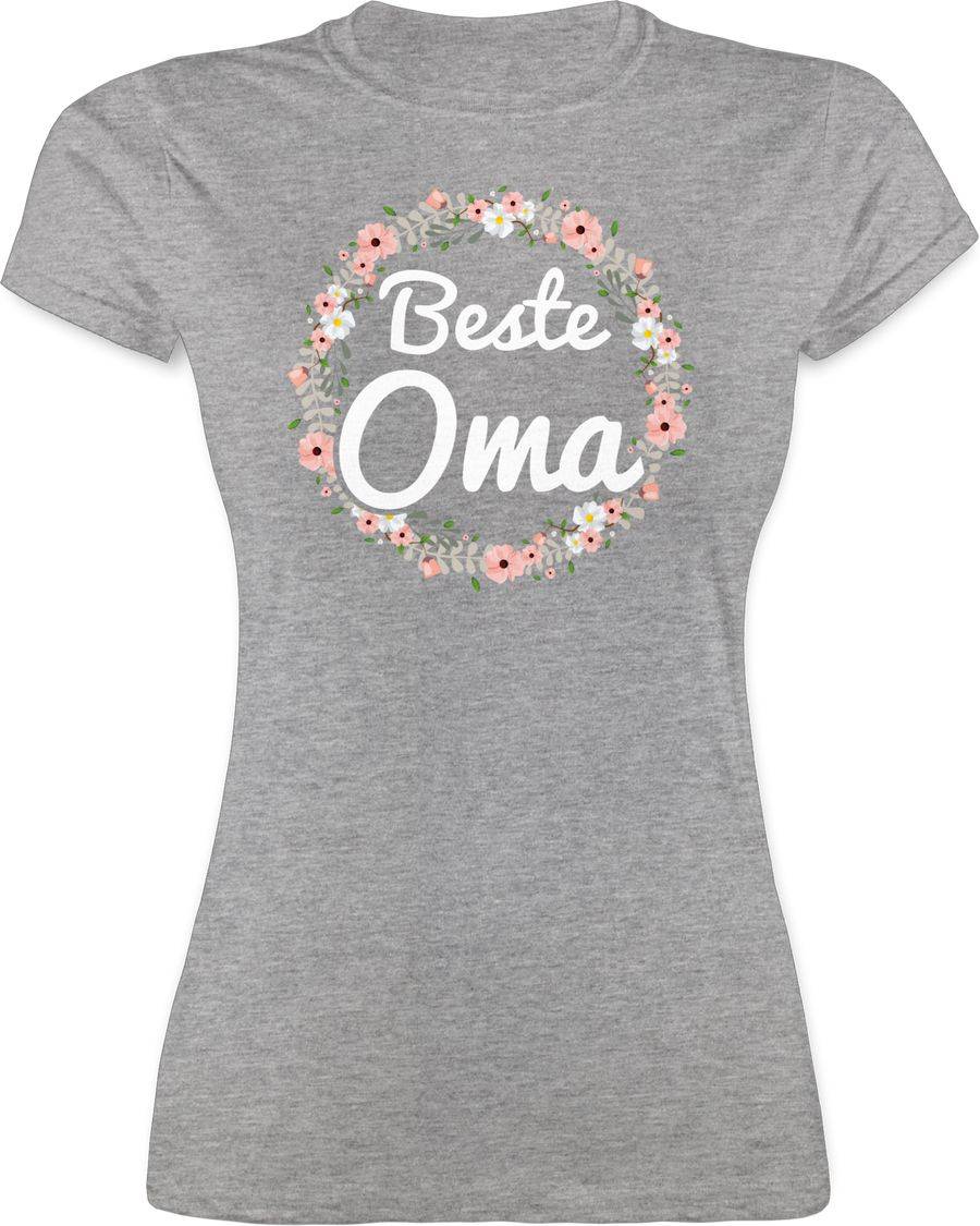 Shirtracer Beste Oma Blumenkranz: Tshirt Turnbeutel Shirtracer