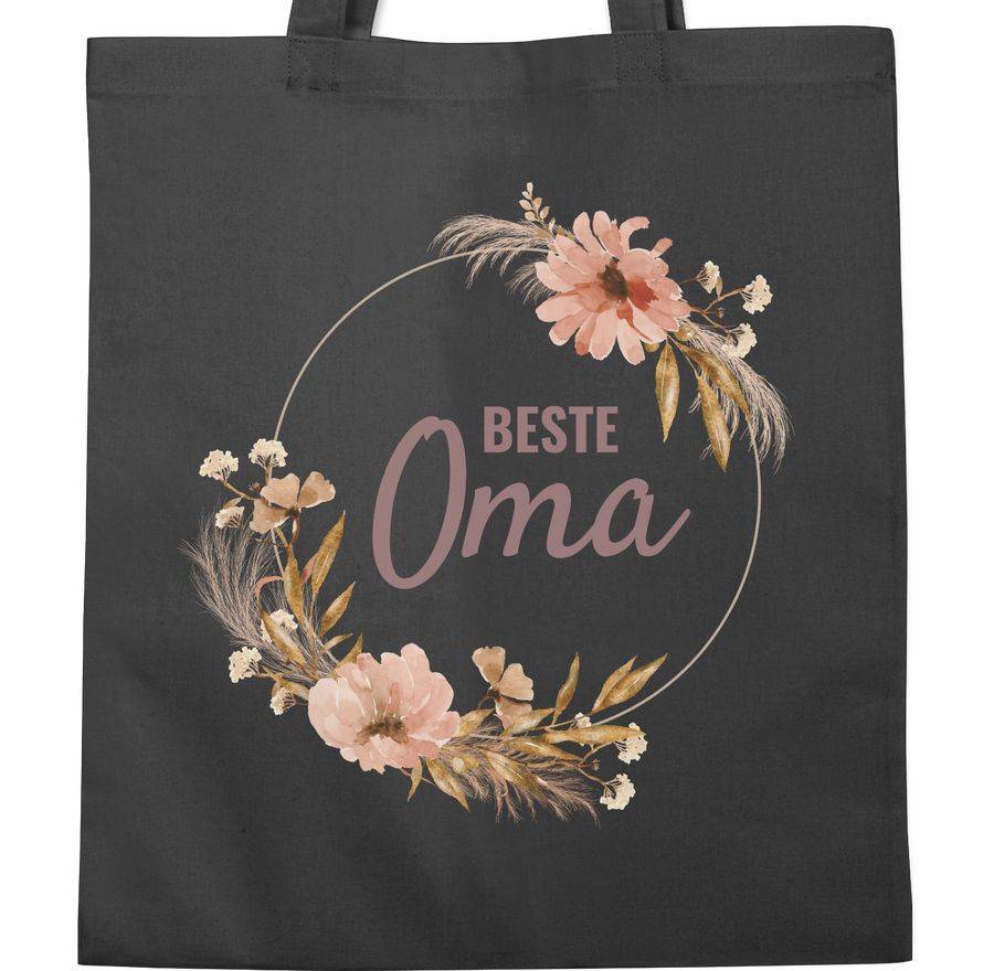 Shirtracer Beste Oma Trockenblumenkranz Boho Aquarell: Tshirt Turnbeutel Shirtracer