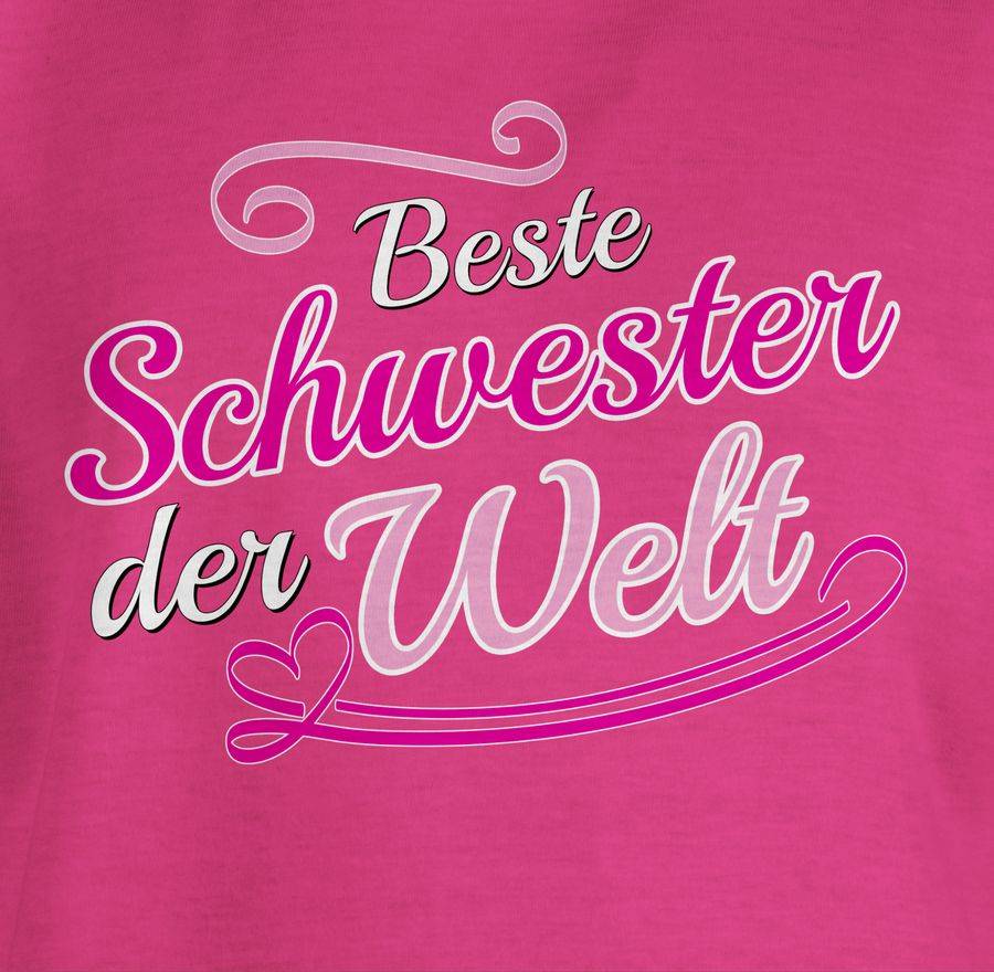 Shirtracer Beste Schwester Der Welt - Vintage Motiv: Tshirt Turnbeutel Shirtracer