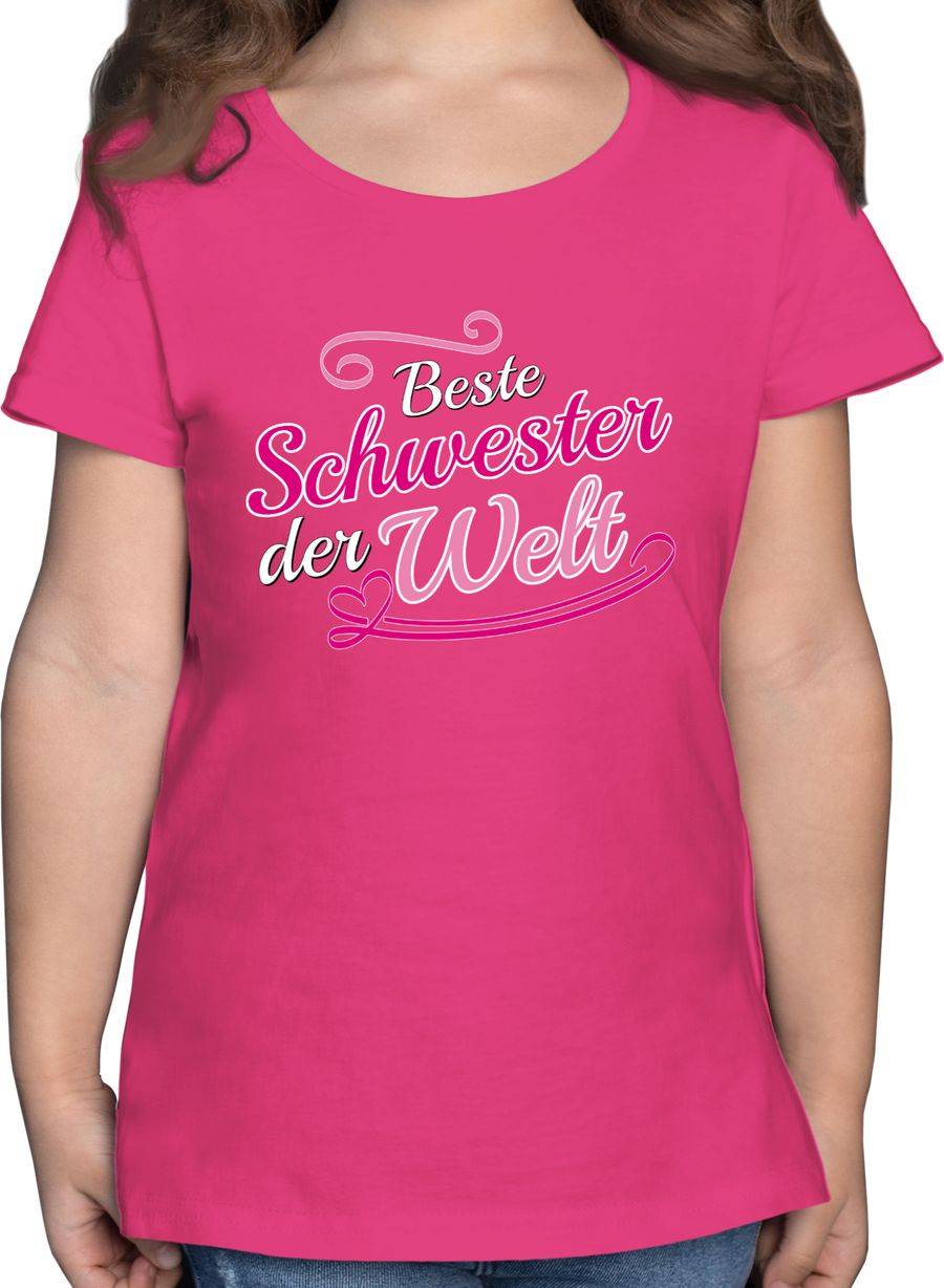 Shirtracer Beste Schwester der Welt - Vintage Motiv: Tshirt Turnbeutel Shirtracer