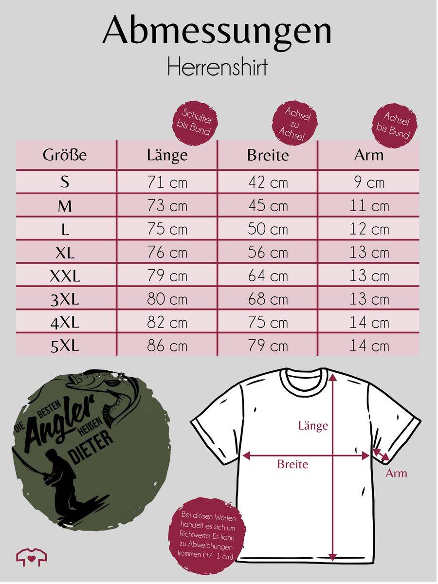 Shirtracer Besten Angler - Vatertagsgeschenk Angeln Angelzubehör Personalisiert Mit Namen A Shirtracer