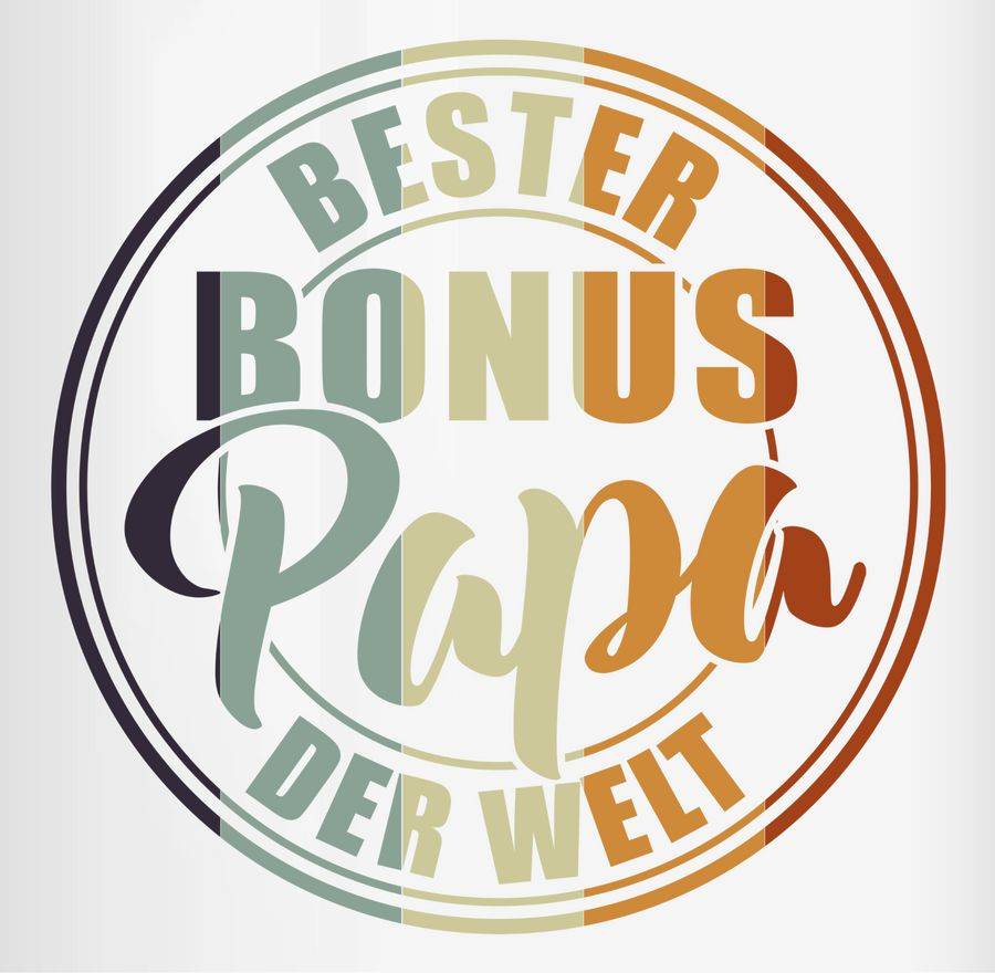 Shirtracer Bester Bonus Papa Der Welt - Bunt Shirts & Mehr Shirtracer