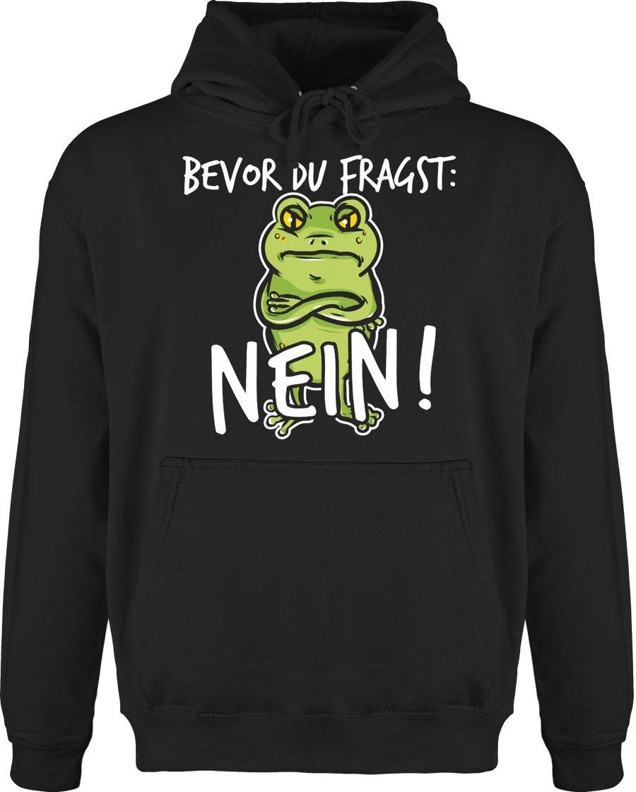 Shirtracer Bevor du fragst: Nein! - Frosch - Weiß: T-Shirt Rucksack Shirtracer
